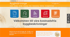Desktop Screenshot of byggbeskrivningar.se
